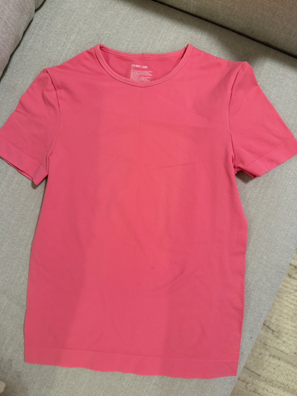 Helmut Lang  Pink Crewneck Tee